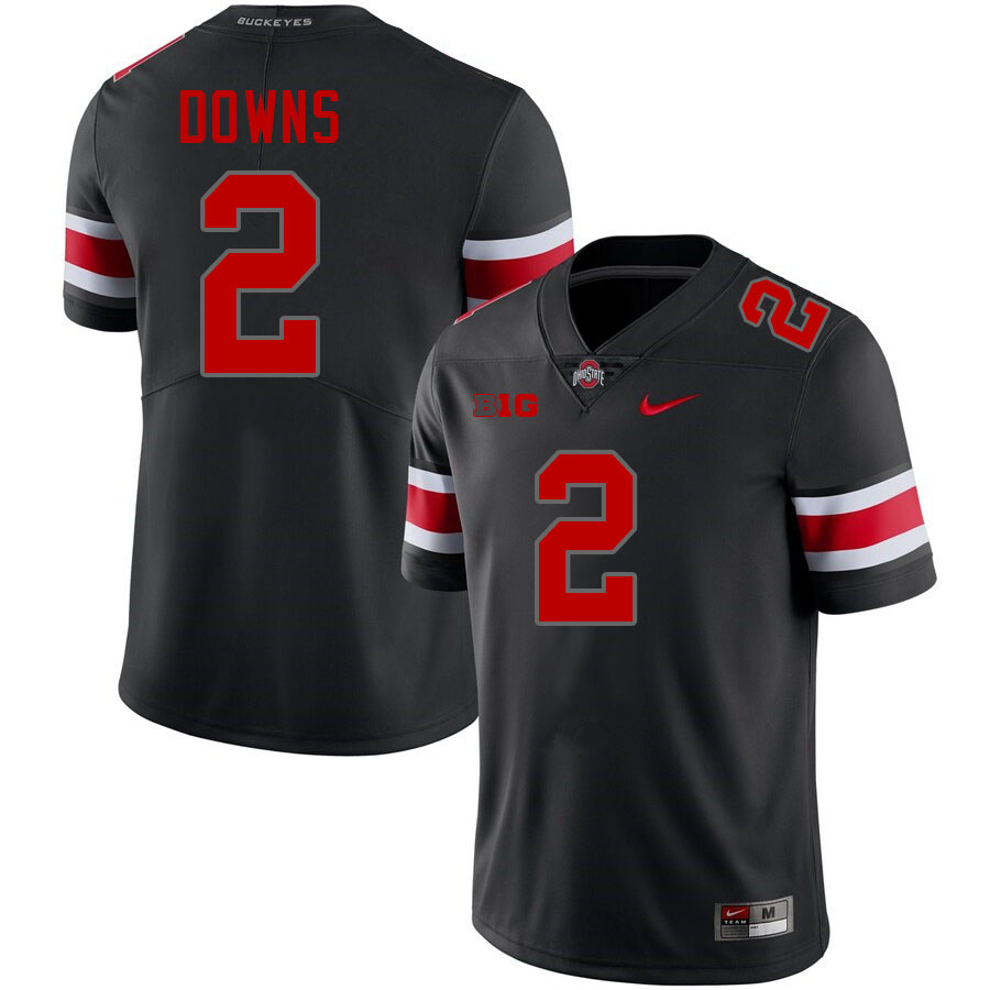 Ohio State Buckeyes Caleb Downs Men's's #2 Authentic Blackout College Football Jersey 2404NDSL2